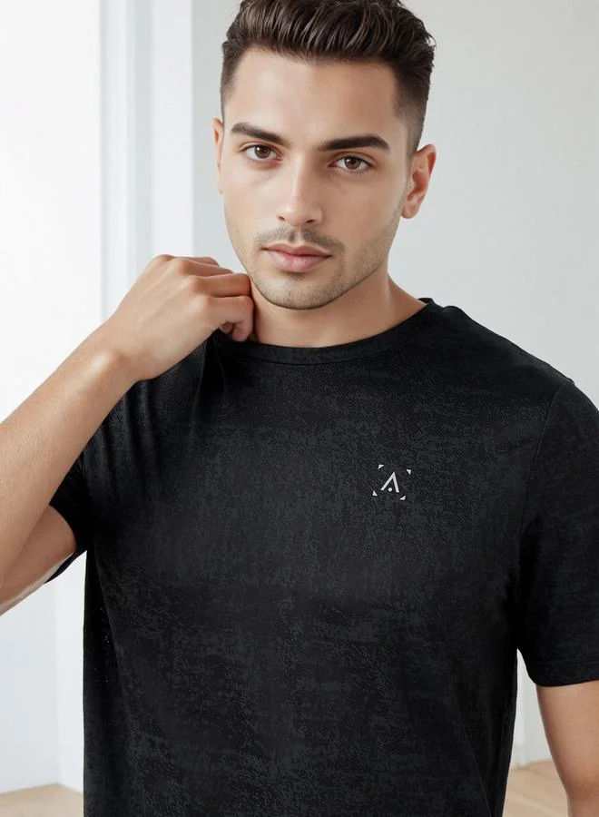 Splash Active Jacquard Crew Neck T-shirt